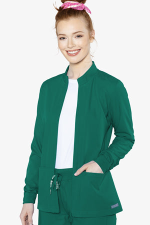 Med Couture Zip Front Warm-Up Jacket