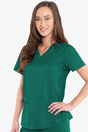 Med Couture V-Neck Shirttail Top